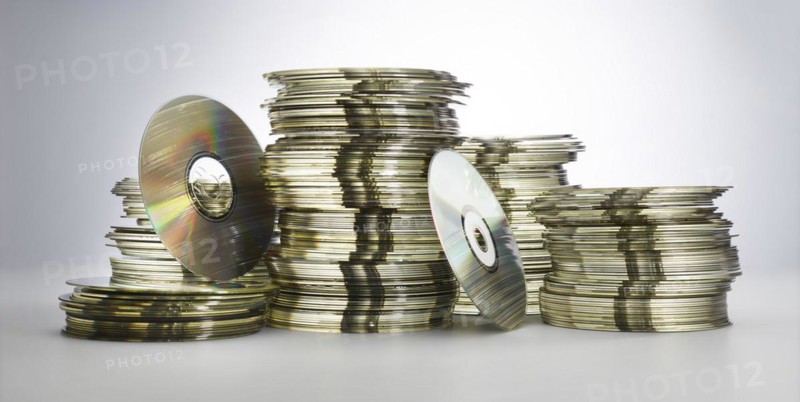 Discarded DVDs and CDs
