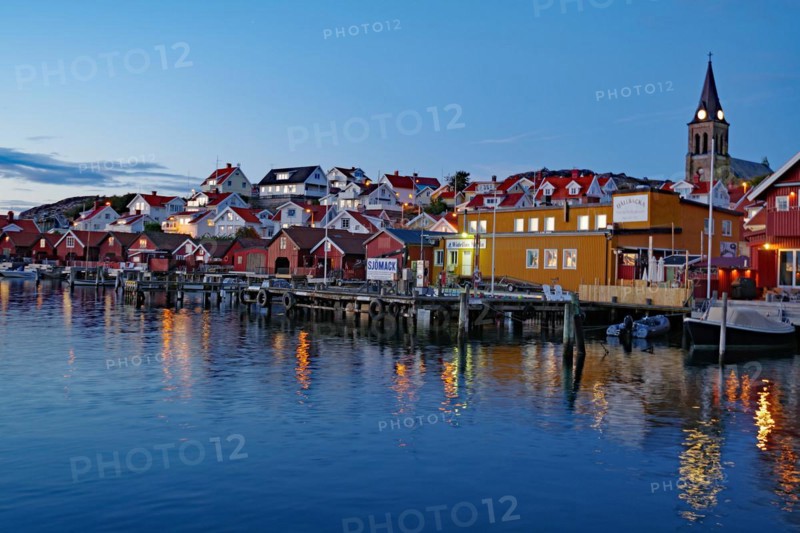 Small fishing village in the evening light