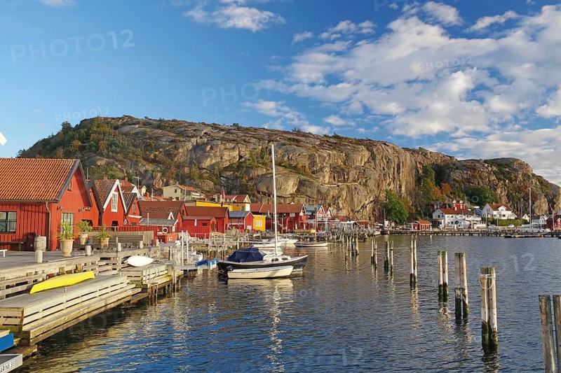 Small fishing village in the evening light