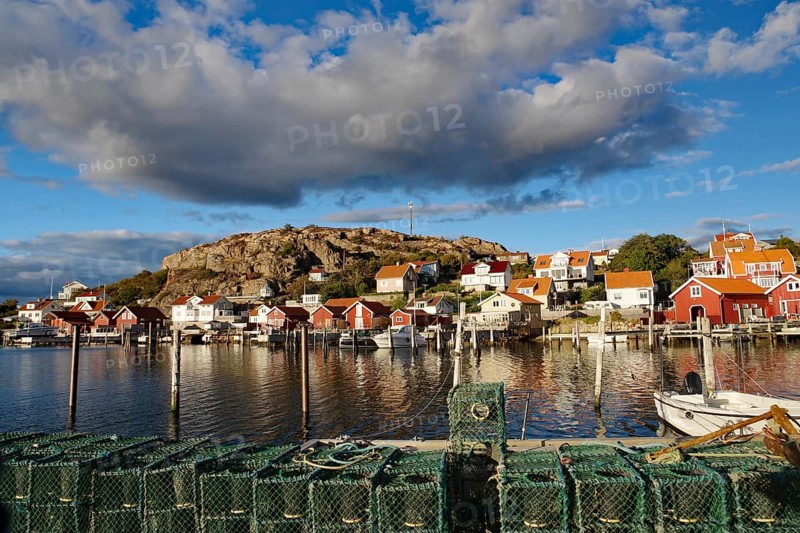 Small fishing village in the evening light