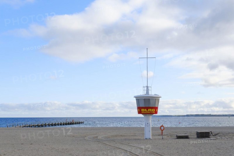 DLRG water rescue tower on the beach