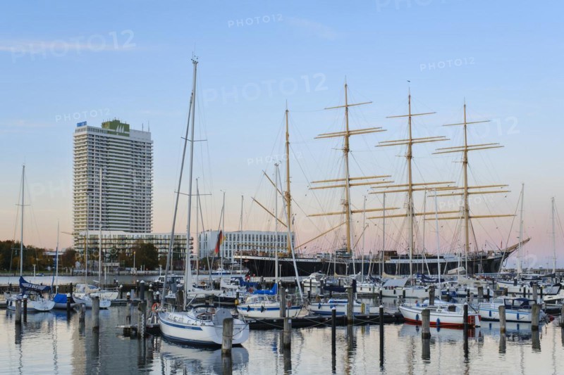 Priwallhafen with sailing ship Passat