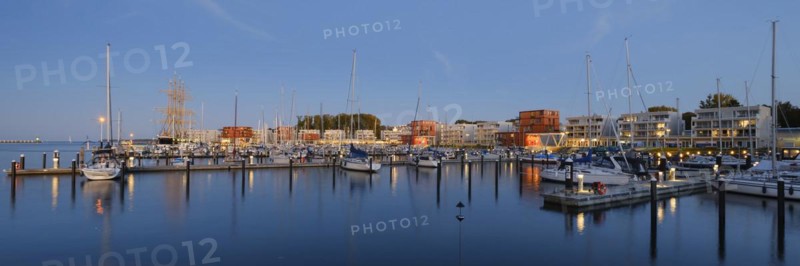 Harbour with sailing ship Passat at Priwall
