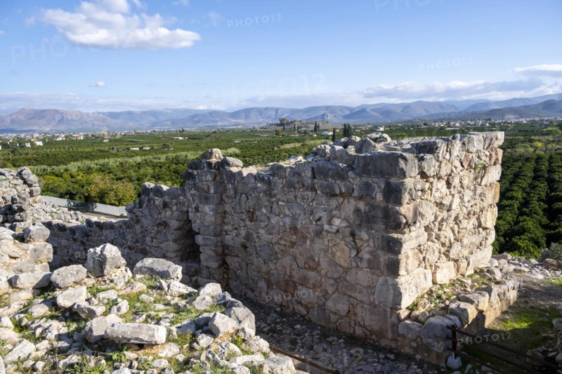 Ruins of the Mycenaean site of Tiryns