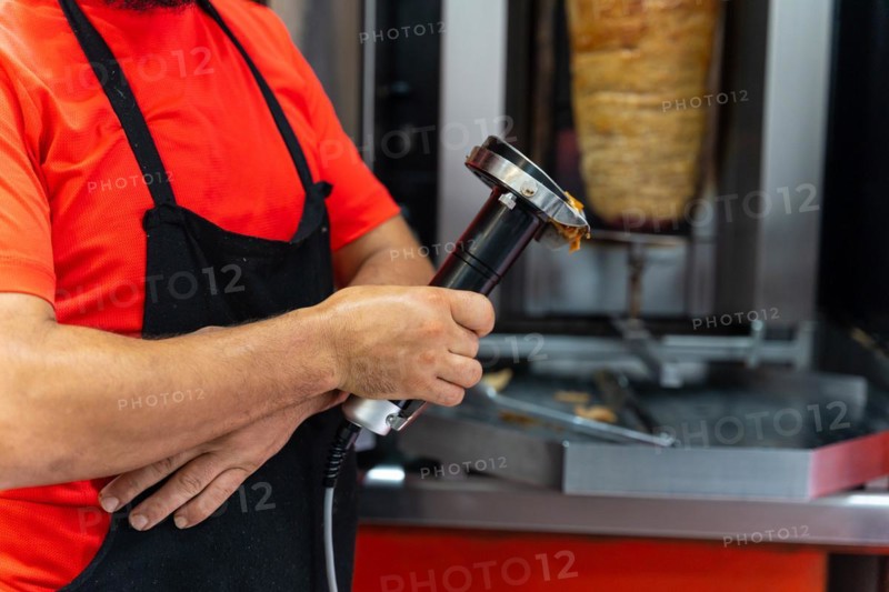 Chef of the kebab restaurant