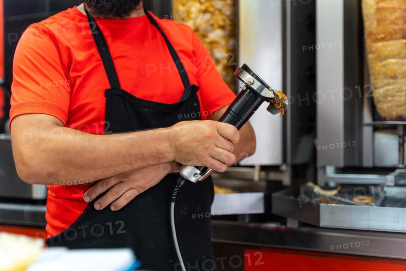 Chef of the kebab restaurant
