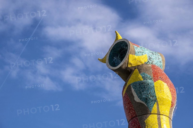Sculpture Dona i Ocell by the Catalan artist Joan Miro in the city of Barcelona