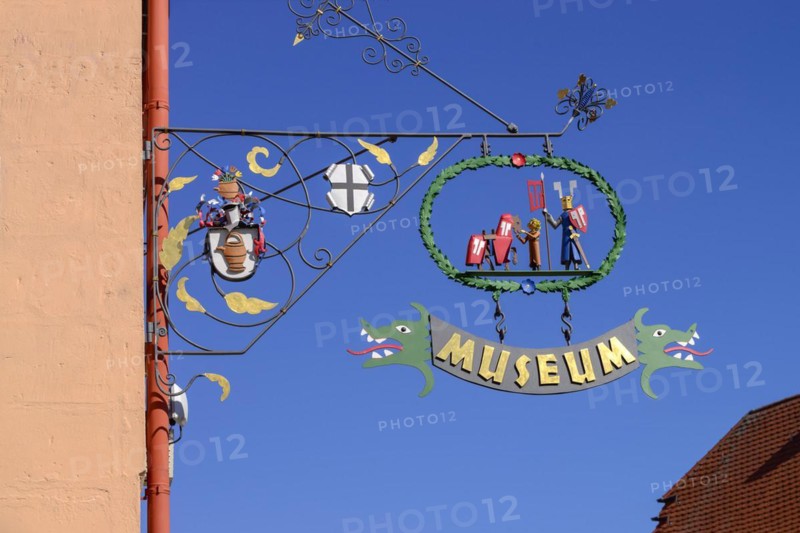 House sign Heimatmuesum at the Old Town Hall