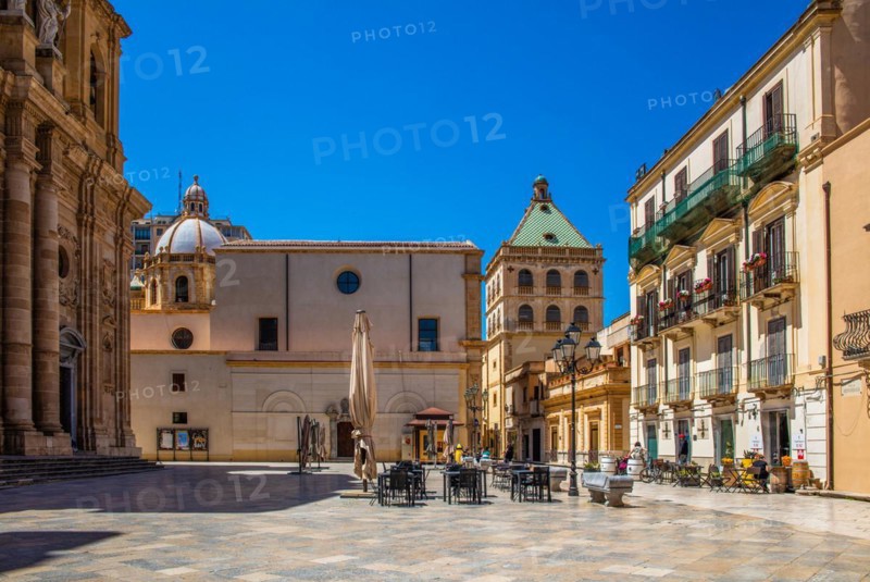 Central Piazza della Repubblica with the Palace of April 7 and the Chiesa Madre