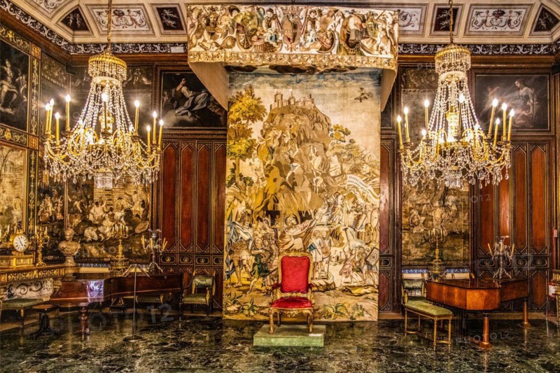 Mirto palace with authentic decorations and original furniture represents the lifestyle of a wealthy family of the 18th century