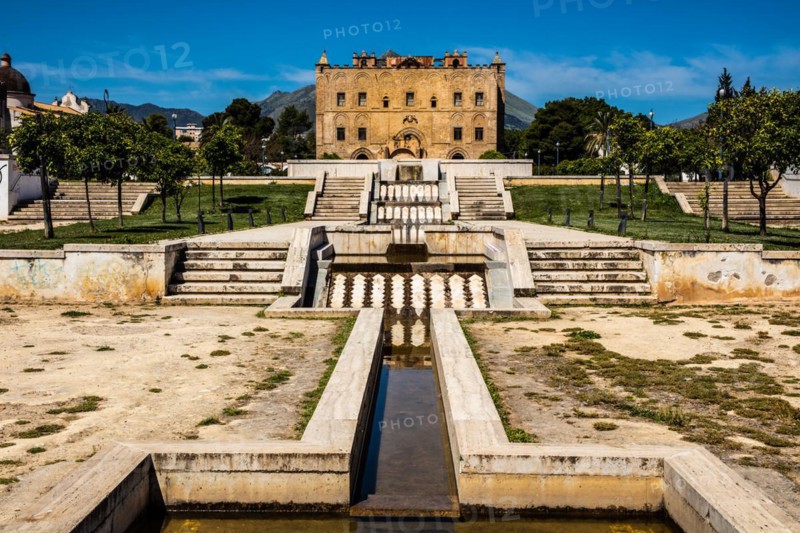 Water basin in front of Castello della Zisa