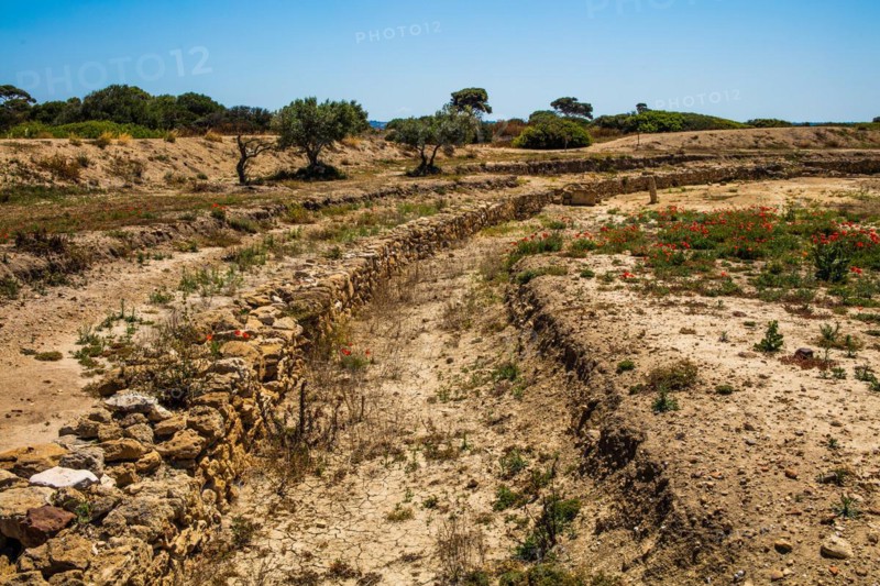 Saint district of Kothon with remains of the city walls
