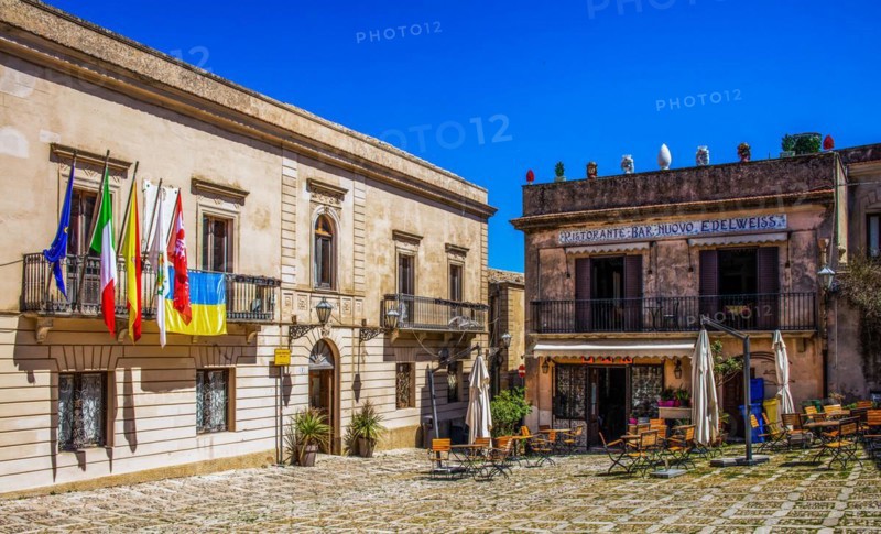 Old town alleys with piazza
