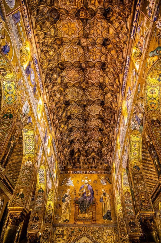 Ceiling with Arabic carvings
