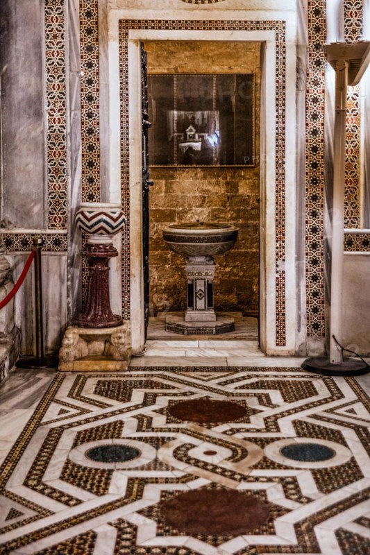 Elaborate decorations in the Baptistery