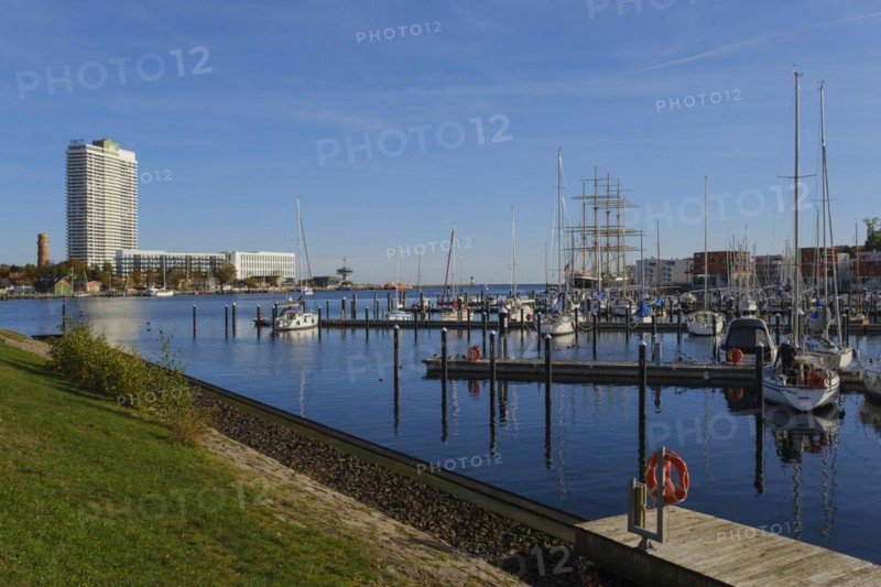 Marina with sailing ship Passat