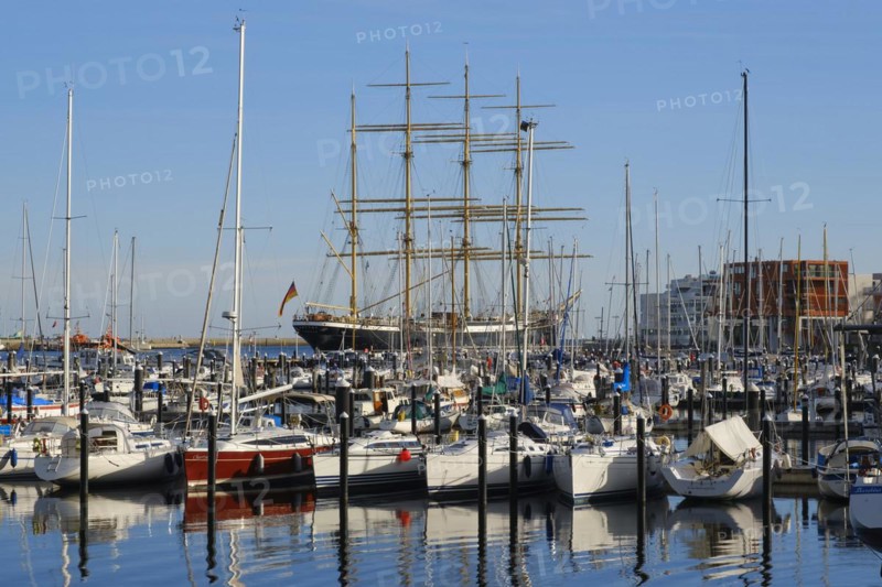 Marina with sailing ship Passat