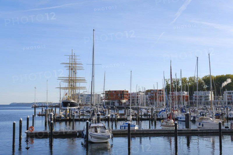 Marina with sailing ship Passat