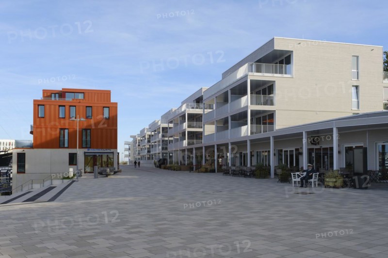 Modern buildings on the promenade