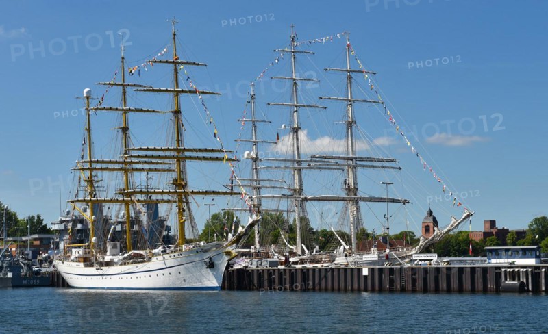 3-Master sailing ship Gorch-Fock at the pier