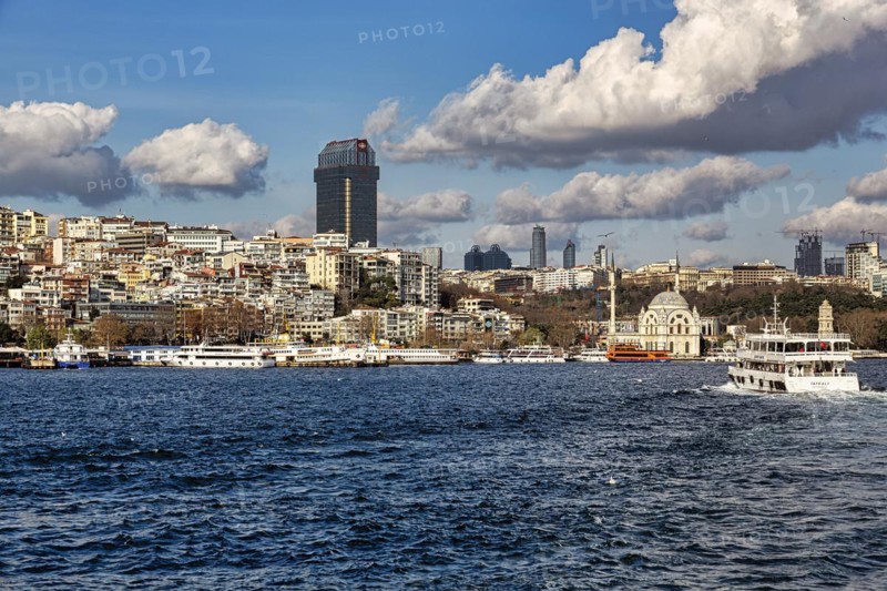View from the Bosphorus to Dolmabahce Mosque