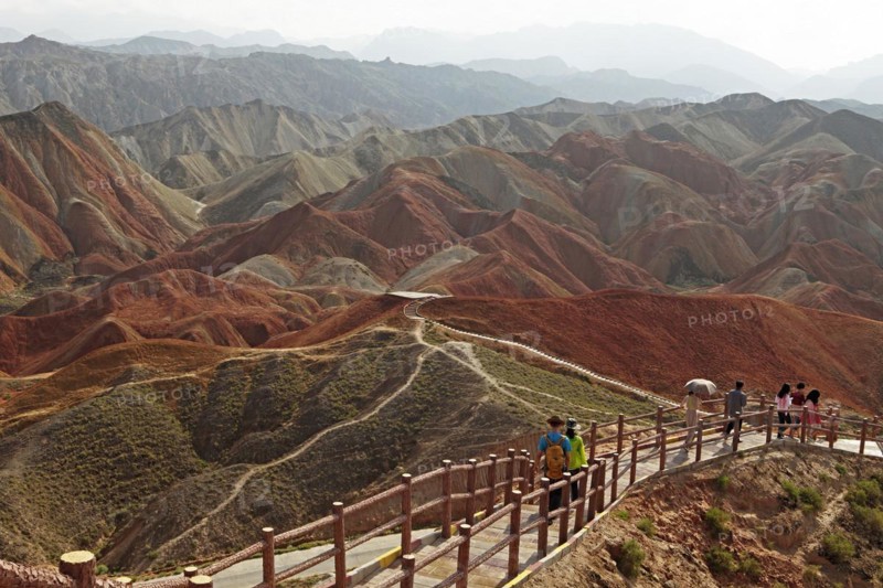 Red Mountains in Danxia Geopark or Red Cloud Park