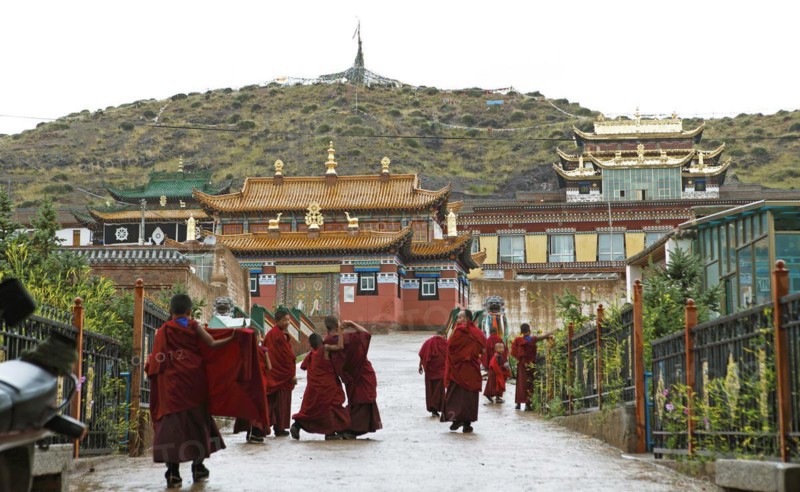 Monks at Tseway Monastery