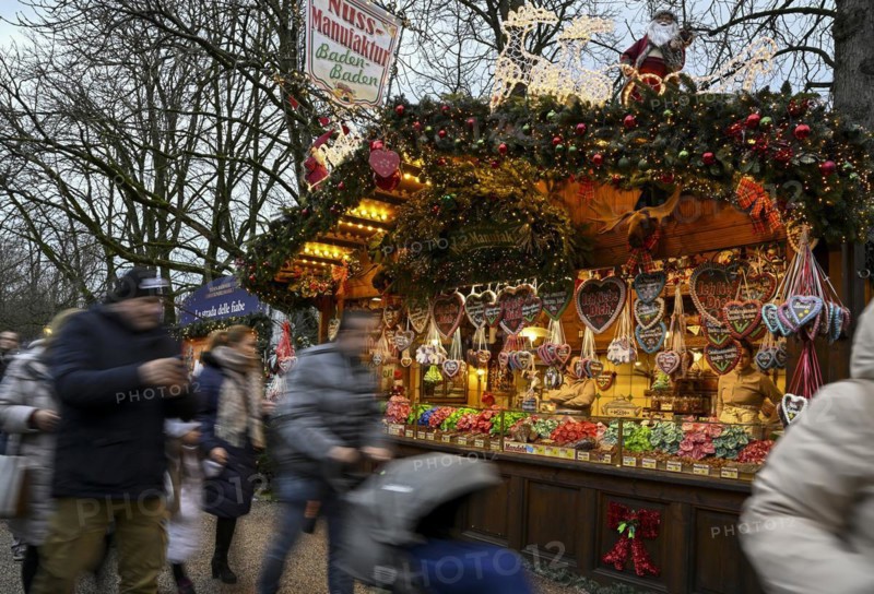Candy stall at the Christmas market of Baden-Baden