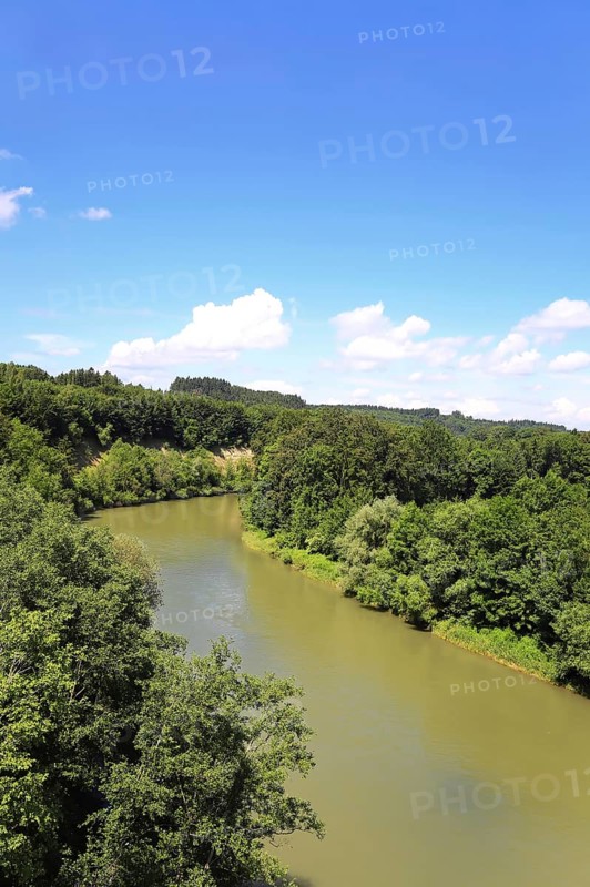 View over the Iller in fine weather