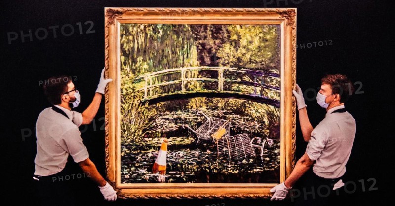 Show me the Monet refers to the impressionist masterpiece The Waterlily Pond by Claude Monet