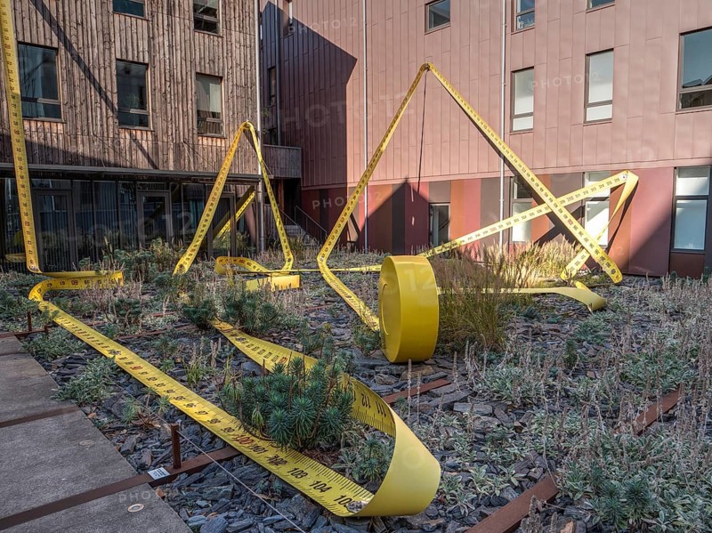 Sight is the giant sculpture tape measure Le Metre a Ruban