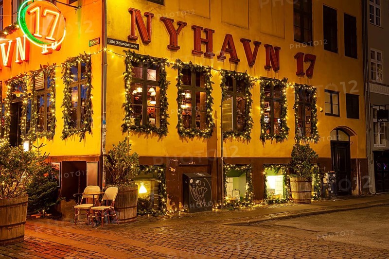 Restaurant in christmas time