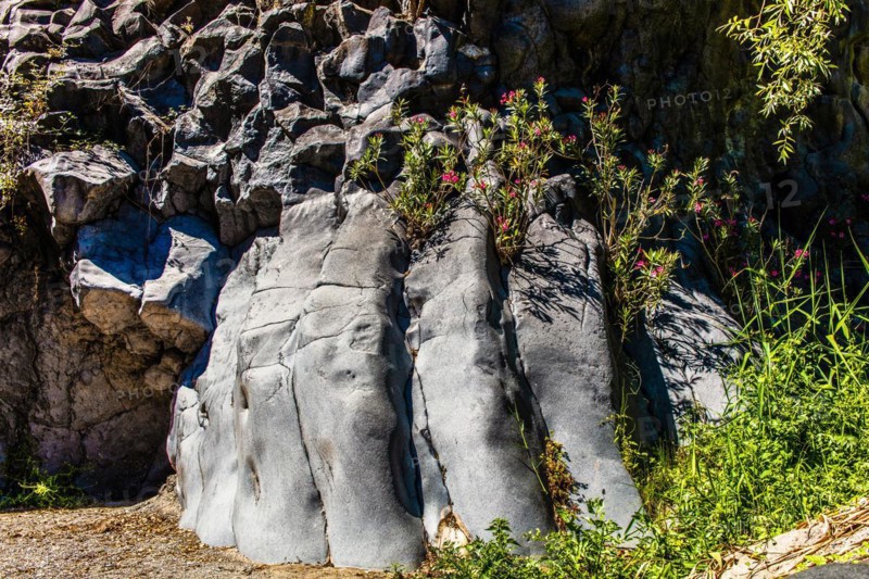 Bizarre rock formations of basalt