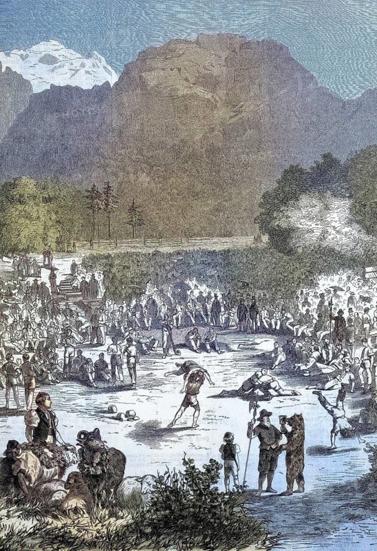 A wrestling festival in Interlaken