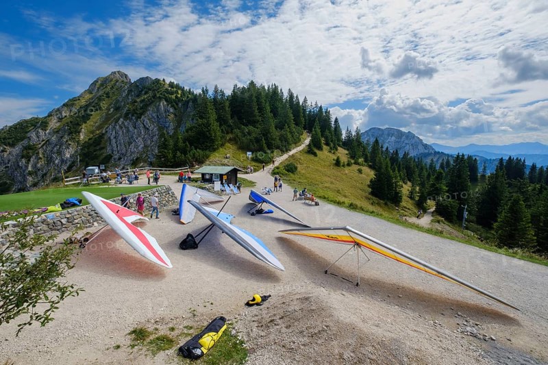 Hang glider or hang glider launch site at Tegelberg