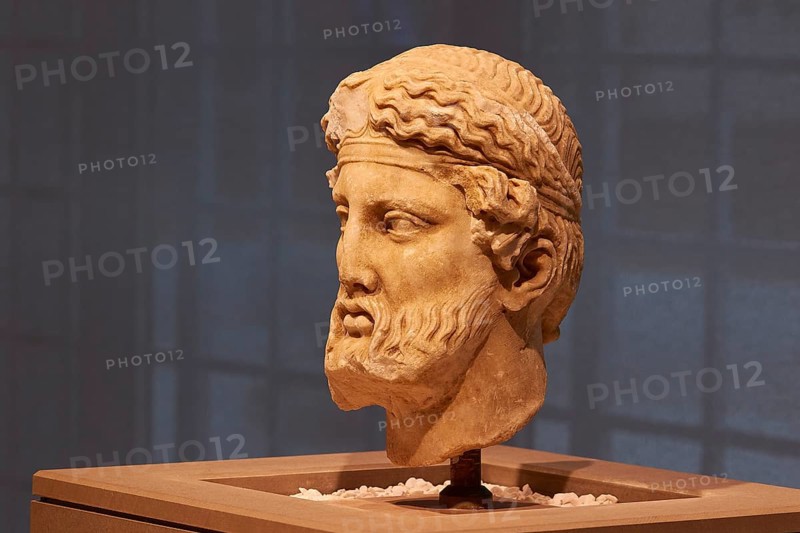 Marble head of Dionysus