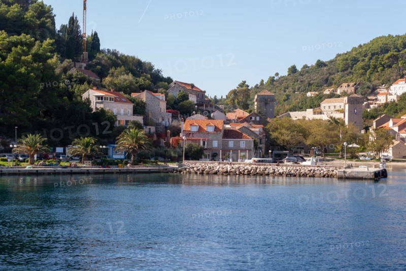 Lopud picturesque small town by the Elaphite Islands in the Dubrovnik Archipelago