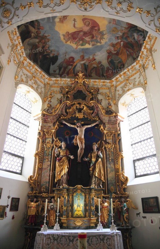 Interior view of the monastery church