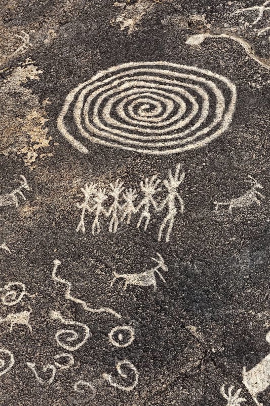 Petroglyphs created by the Hohokam Indians