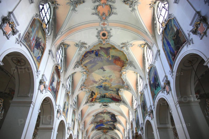 Interior view of the monastery church