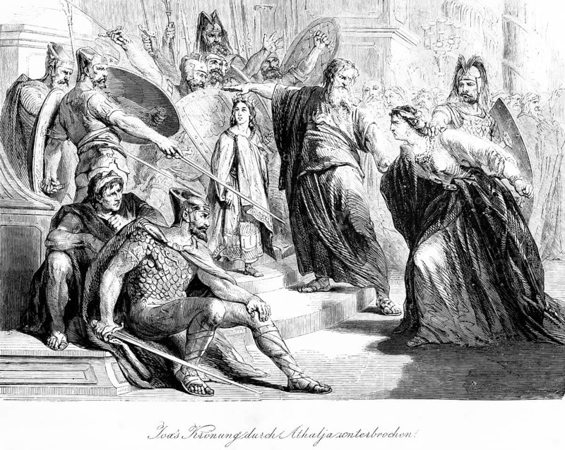 Joah's coronation interrupted by Athaliah