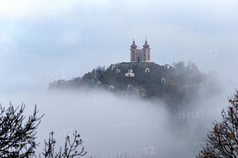 Calvary over clouds of fog