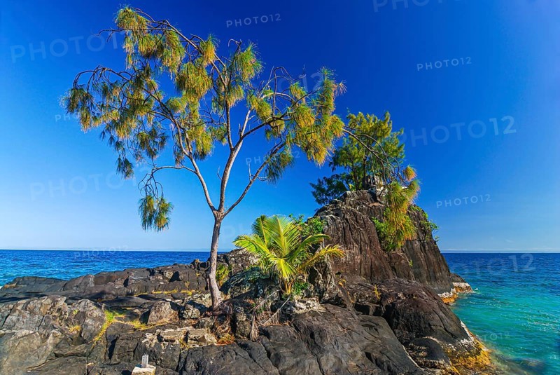 Little islet on the coastline of the Island Ile Sainte Marie