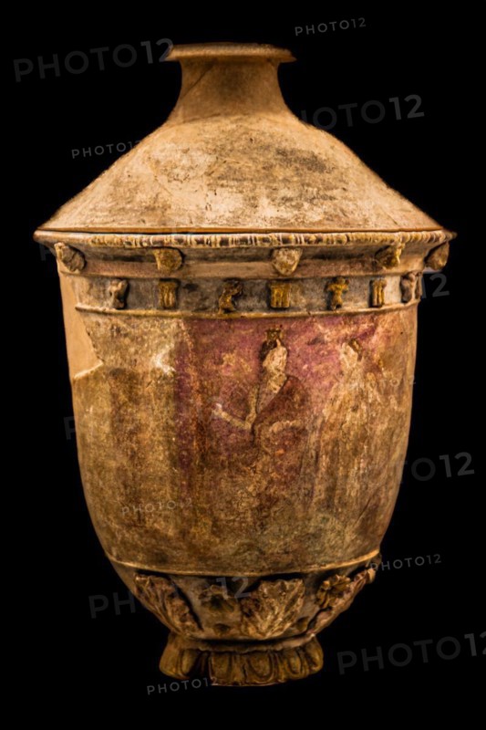 Splendid and characteristic Hellenistic polychrome terracotta production from Centuripe