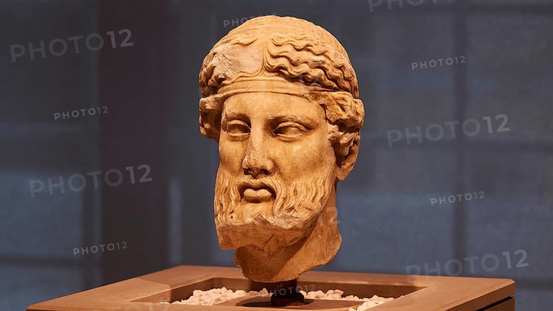 Marble head of Dionysus