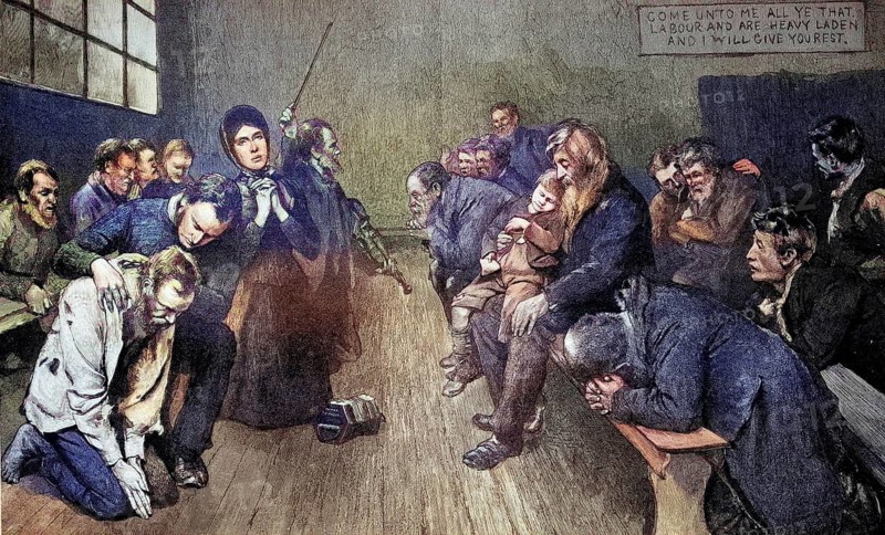 Prayer and silent worship of the Salvation Army