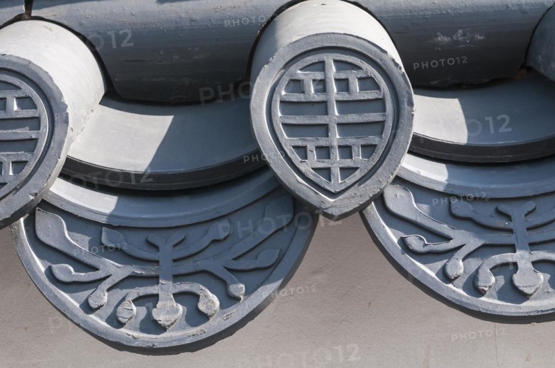 Tile detail on a roof
