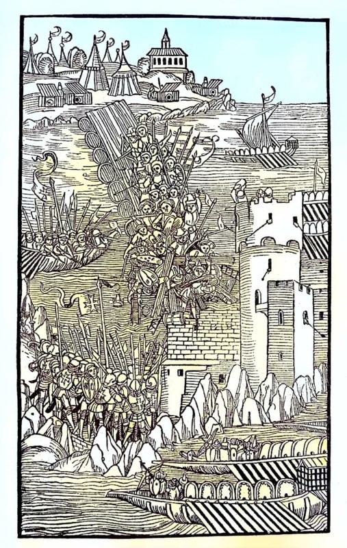 Scene from the Siege of Rhodes