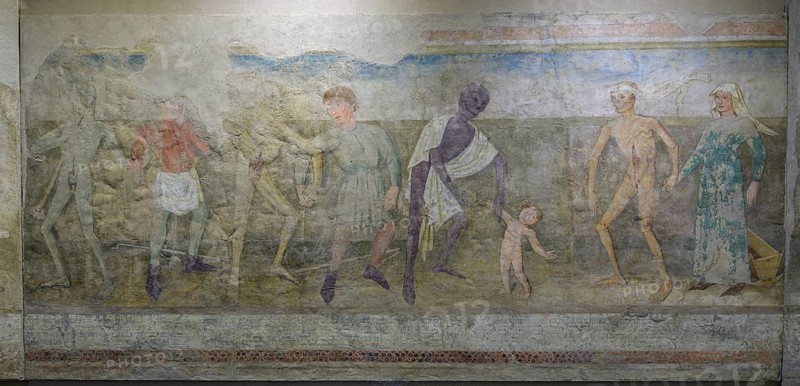 Original frescoes of the Metnitz Dance of Death