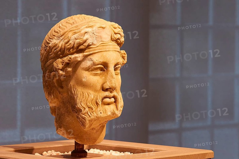 Marble head of Dionysus
